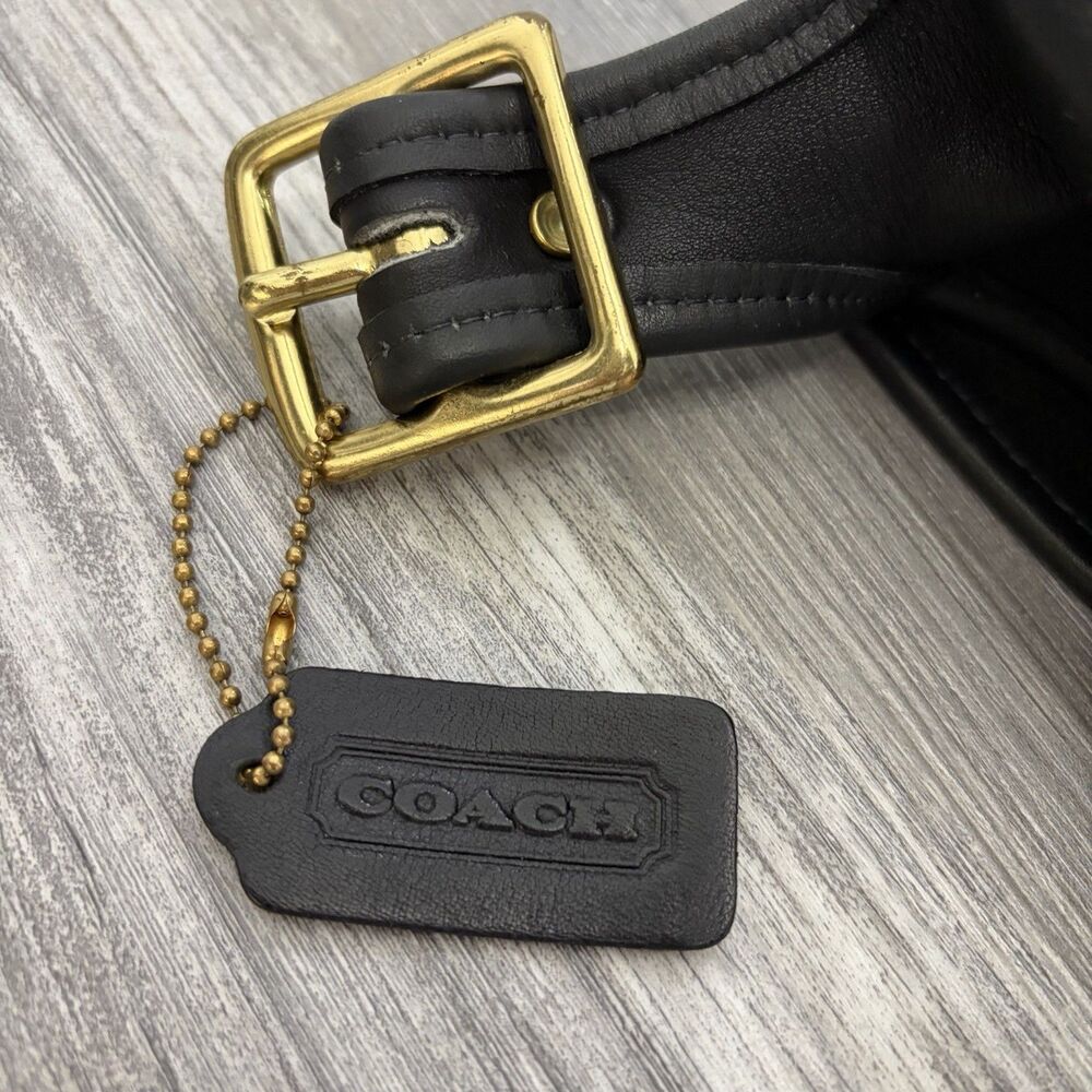 90s Coach Carrier Bag Leather Carrier Bag Briefcase Messenger Box Tag USA 9800 - Picture 3 of 16